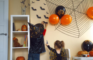 Spider web Halloween decoration